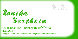 monika wertheim business card